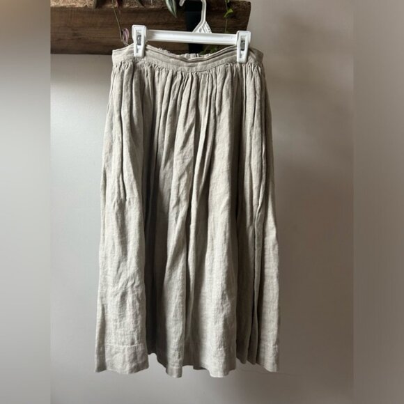NotPerfectLinen natural linen skirt - Picture 3 of 5